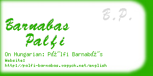 barnabas palfi business card